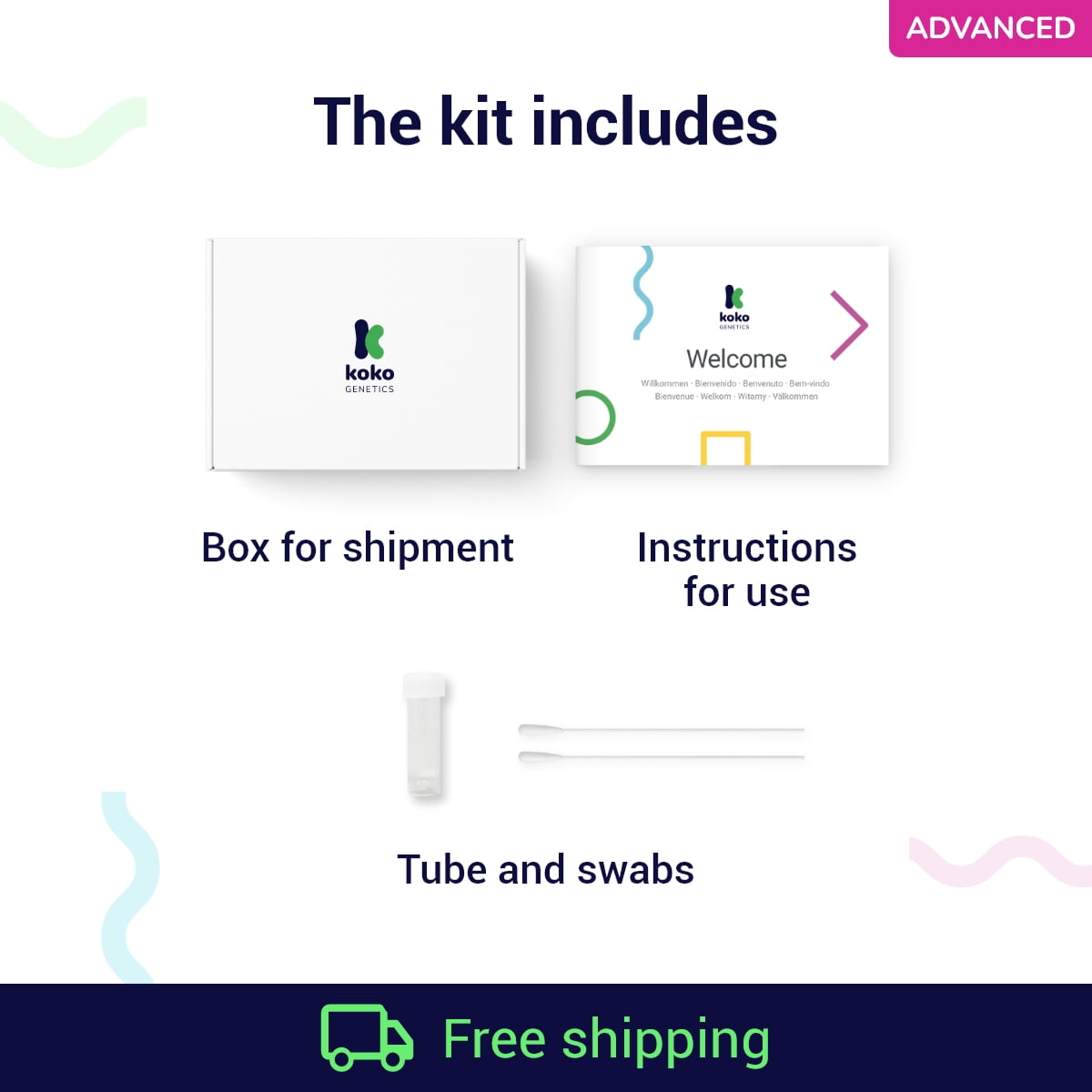 Koko DNA Test for Dogs | Advanced Range | 175 Breeds, Health & Traits Reports | All Fees Included