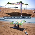 thumbnail image 3 of Beach Tent Sun Shelter 10x10FT, Portable Shade Canopy UPF 50+, with 4 Aluminum Foldable Poles, Protection Beach Shade Canopy, Camping, Fishing, Picnics, Backyard Picnics$$Sport & Recreation Other, 3 of 7