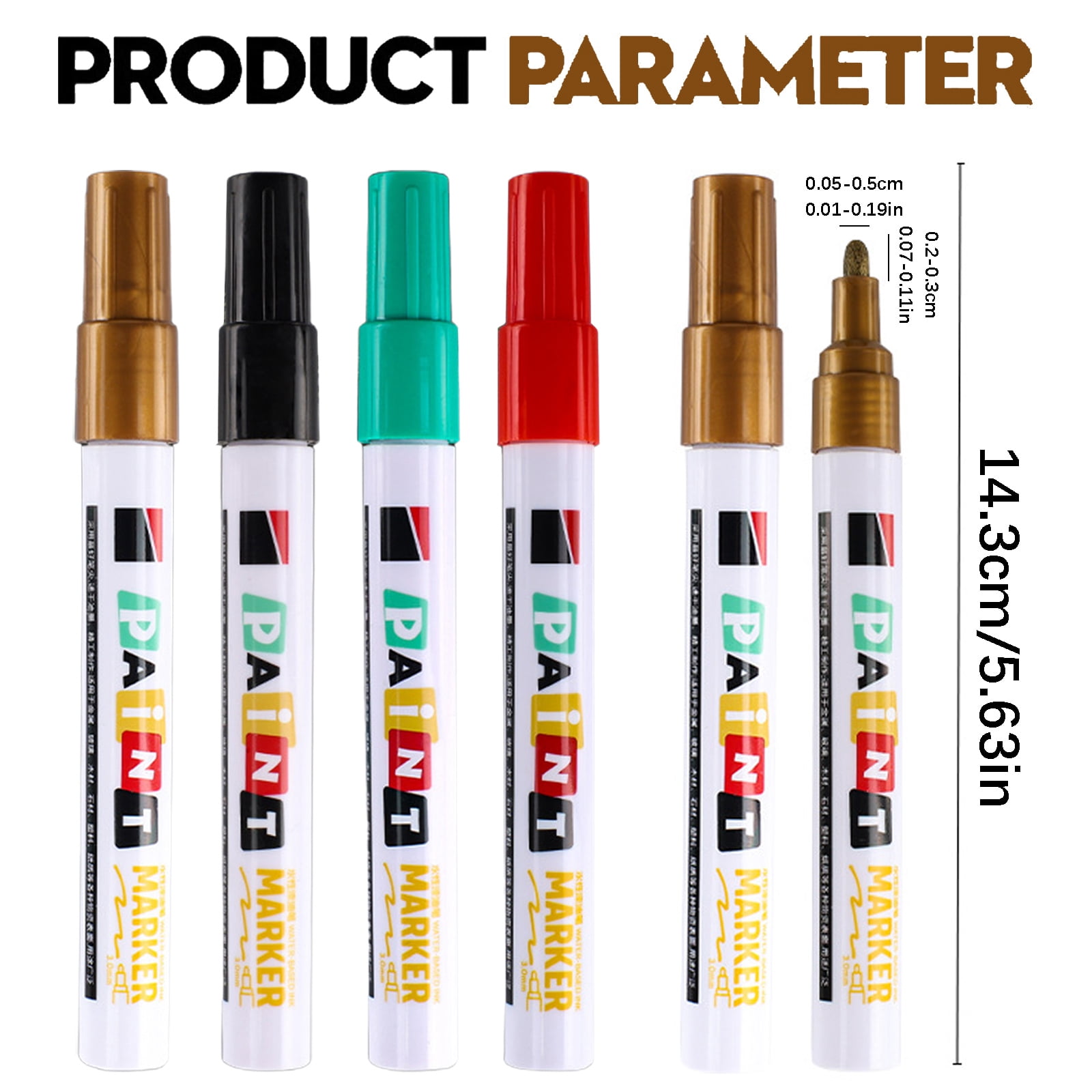 Stone Tablet Touch up Paint Pen Waterproof Heat Resistant Metal Marker for Monument Lettering Restoration Outdoor Engraving Refinishing Kit with Industrial Grade Fade Proof Ink, 1 Pen