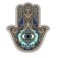 thumbnail image 1 of 9" Eye of Fatima Hand Psychedelic Art, 1 of 1