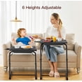 thumbnail image 3 of Adjustable TV Tray Set of 2 - TV Dinner Tray on Bed & Sofa, Comfortable TV Tray Table with 6 Height & 3 Tilt Angle Adjustments by  (2 Pack), 3 of 6