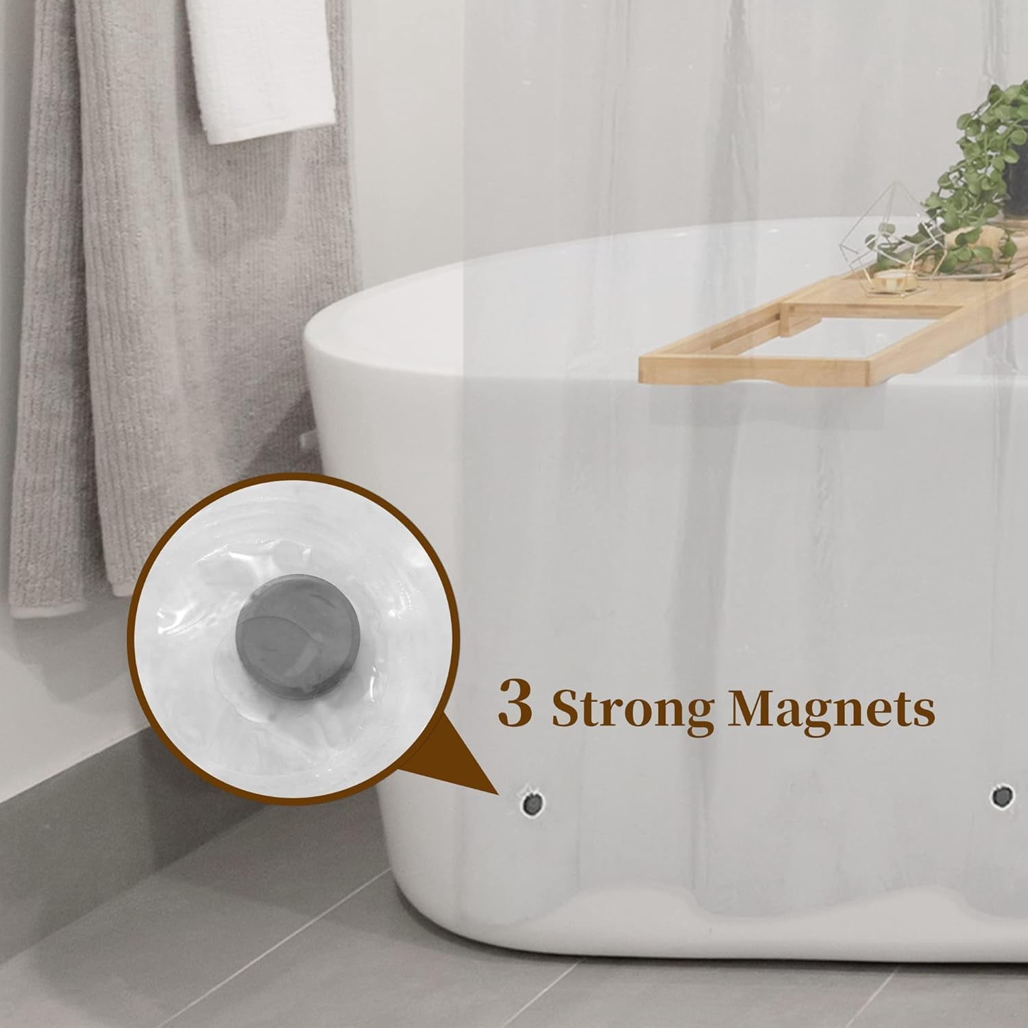 Super Long Clear Shower Curtain Liner 72" Wide x 108" Height - See Through Plastic Bath Curtain with Metal Grommets for Bathroom - Clear, 72x108