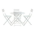 thumbnail image 3 of Carolina Living Bistro 36" Round Folding Outdoor Table - Umbrella Hole - White, 3 of 4
