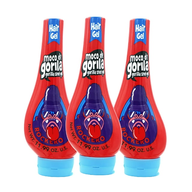 Gel para peinar el cabello Moco de Gorila Explosive Rocker, 350 ml, paquete de 3