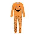 thumbnail image 5 of Halloween Pajamas Family Set - 2 piece Pumpkin Face Print Long Sleeve Tops + Pants Sleepwear,Cartoon Spooky Theme Halloween Pajamas for Family Photos for XL Pjs, 5 of 5