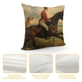 thumbnail image 4 of ONETECH Throw Pillow Cover English Traditional Fox Hunting Country  Home Decor Pillowcase Square Pillow Case Cushion Cover for Sofa Bed, 4 of 5
