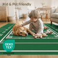 thumbnail image 4 of ODIKA 9'x12' Washable Area Rug Athletic Gridiron Markers Goal Border Doormat Football Field Door Playful for Master Suite, California King, Under Bed, Non-Shedding, Easy Care, 4 of 7