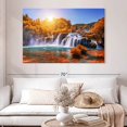 thumbnail image 2 of Elephant Stock Krka National Park Waterfall Wall Art - Horizontal Canvas Wall Art - Living Room Wall Decor - Nature Canvas - Gray And Orange Decor - 51" x 34", 2 of 8