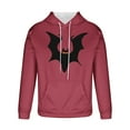 thumbnail image 4 of WXLWZYWL Funny Halloween Hoodies for Men Bat Design Shirt for Men with Pocket Drawstring Sweatshirt Hooded Costumes Pullover Tops Plus Size, 4 of 5