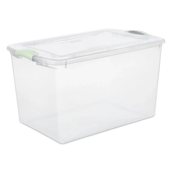 66 Qt. Latch Box Plastic Adult, Soft Sea