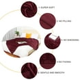 thumbnail image 5 of PiccoCasa Luxury Decorative Flannel Fleece Blanket Soft Sofa Throw Couch Cover Plush Microfiber Blanket Burgundy 50"x60", 5 of 8