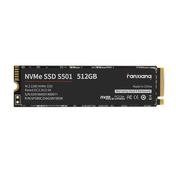 Fanxiang S501 512GB NVMe SSD M.2 2280 Internal Solid State Hard Drive PCIe Gen3 x4