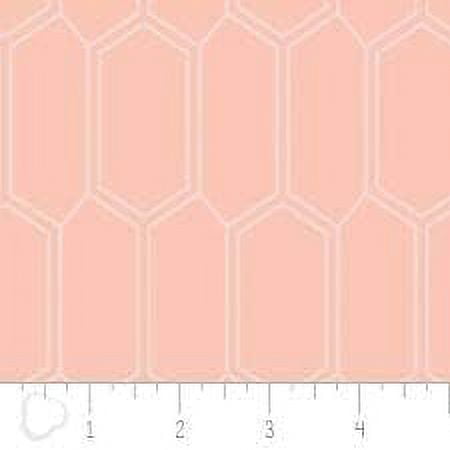 Camelot Fabrics Emilia Double Gauze Bees Nest Peach 100% Cotton Fabric sold by the yard