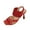 Red, variant on Square Toe High Heels Sandals, Women's Fashion Casual Open Toe Knitted Roman Shoes, Comfortable for Parties and Everyday Wear Green,36