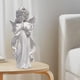 thumbnail image 5 of Estatuilla de de ángel de resina para niñas , estatua de ángel para patio, jardín, interior, estantería para esculturas, 5 of 8