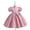 Pink, variant on Short Flower Girl Dress, Girls Solid Color Puff Sleeve Princess Dress with Bow Accents, Junior Bridesmaid Party Dress for Wedding Birthday Occasions Age 4-9 White 110