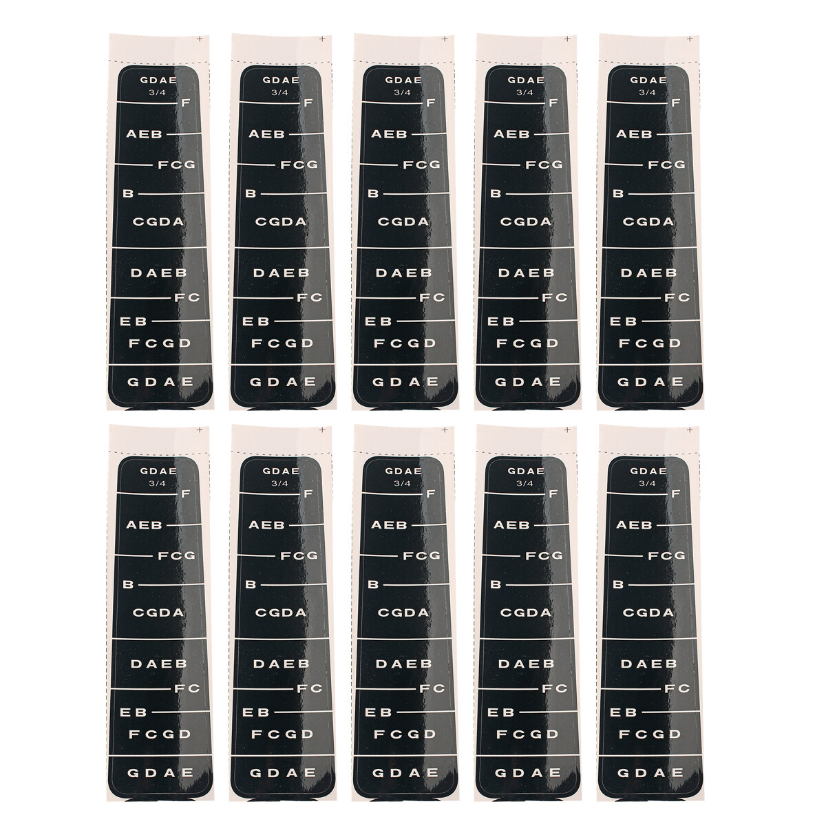 10pcs 3/4 Violin Scale Stickers Learn Violin Scales Fretboard Note ...
