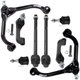 thumbnail image 1 of Scitoo - Juego de 8 piezas de suspensión de brazo de control superior delantero con rótula para Jeep Liberty 2002-2005 2.4L 2.8L 3.7L Kit de varillas de amarre interiores y exteriores con rótula infer, 1 of 1
