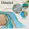 thumbnail image 2 of Watercolor Marble Pillow Covers, Linen Long Throw Pillow Case, Vintage Abstract Marble Texture Holiday Pillow Protector Decorative Cushion Cover for Living Room/Bedroom 20" x 36", 2 of 8