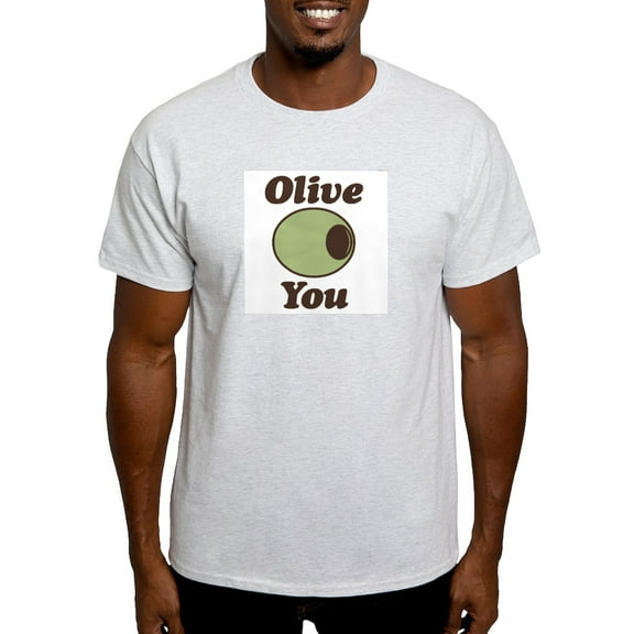 CafePress - Olive You Ash Grey T Shirt - Men's Classic Graphic T-Shirt