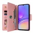 thumbnail image 2 of Allytech Samsung Galaxy A05 Wallet Case with Zipper Pocket, Luxury PU Leather Flip Cover with Card Slots & Wrist Strap, Shockproof Kickstand Magnetic Buckle Protective Case for Women Men, Rosegold, 2 of 15