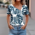 thumbnail image 2 of Top de Verano Mujeres Cuello en V Casual Manga Corta Primavera Y Top de Verano, Tops Cortos para Mujeres, 2 of 5