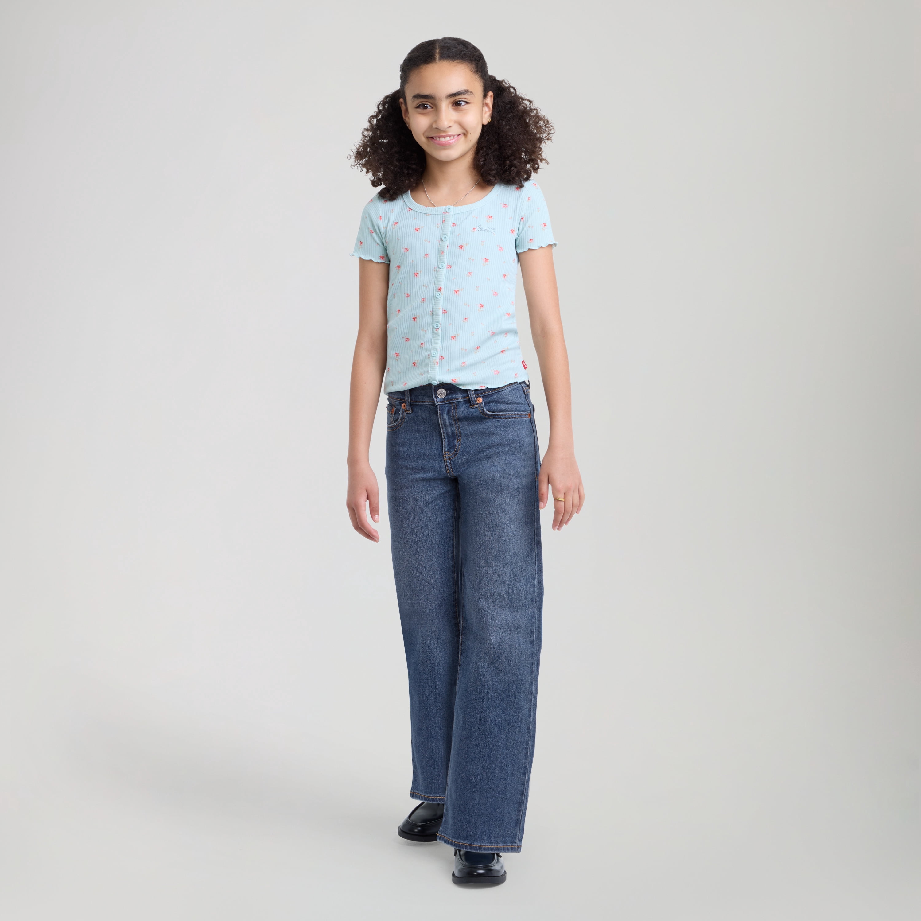 Levi Girls Wide Leg Denim Jean, Sizes 7-16