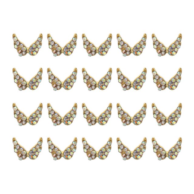20pcs Flat Back Rhinestones Wing Design Nail Gems Nail Art Rhinestones