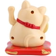 thumbnail image 2 of Delaman Maneki Neko Solar Powered Lucky Cat Waving Arm, Fortune Cat (Yellow), 2 of 7