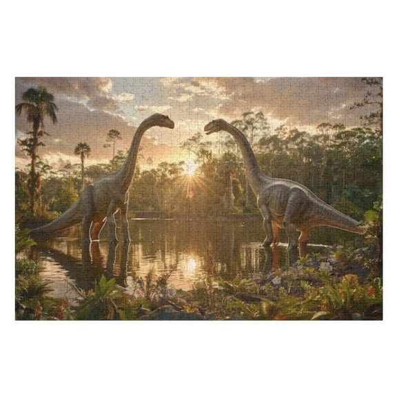 Puzzles for Adults 300 Pieces - Sauropod Dinosaur Nature Funny Challenging Puzzle Brain Teaser Activity Perfect for Game Nights