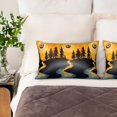 thumbnail image 2 of KLL Sunset River Pine Trees Pattern Silk Pillowcase for Hair and Skin Standard Size 20"X 30" Soft Breathable Pillow Covers for Sleeping, 2 of 6
