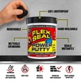 thumbnail image 6 of Flex Seal Power Putty Moldable Waterproof Rubber Sealant, Fills Cracks & Holes, Black, 16 oz, 6 of 11