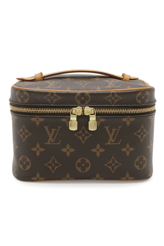 Pre-Owned LOUIS VUITTON Louis Vuitton Monogram Nice Mini Handbag Pouch Makeup Box Travel Multi...