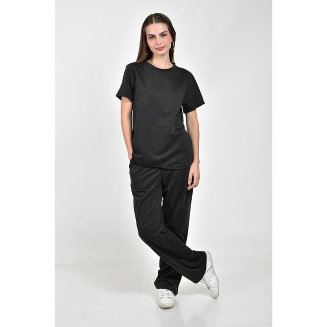 Conjunto casual blusa + pantalon Roman Fashion /Juvenil, 9006 (Negro) negro G