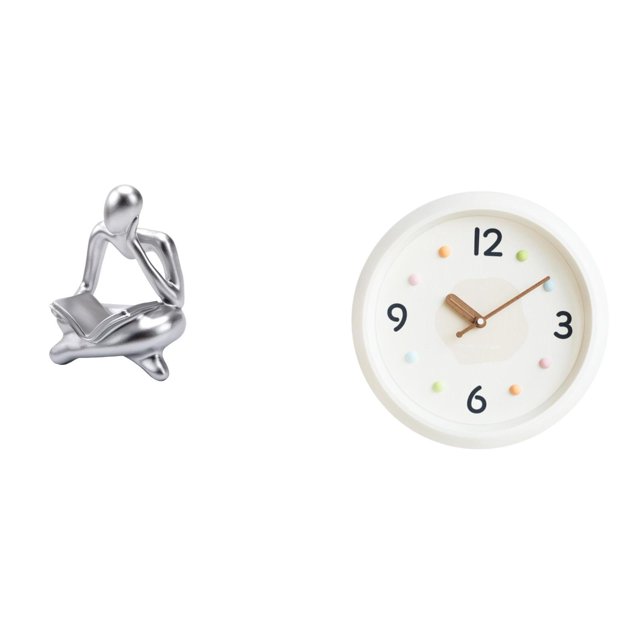 Figura de lector abstracto,Estatua de pensador abstracto,arte,manualidades,decoraciones,Figuras humanas decorativas para oficina,objetos coleccionables,Reloj de pared,Reloj de pared