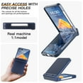 thumbnail image 5 of ELEHOLD Case for Samsung Galaxy Z Flip 7 with Built-in Tempered Glass Screen Protector, Shock-Absorbent Lightweight Hard Shell with Hinge Protective Cover,Blue, 5 of 7