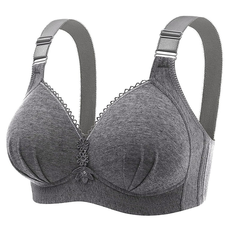 Seamless Push Up Bralette for Women Thin Cup Small Breast Soft Underwire  Bras Lingerie for Teenage Young Girls (Color : Gray, Size : 75/34D)
