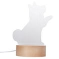 thumbnail image 1 of 1pc 3D LED Light Lamp Desk Lamp Bedside Lamp Solid Wood Base Cartoon Shape Design for Decor (Button Switch Akita Dog), 1 of 7