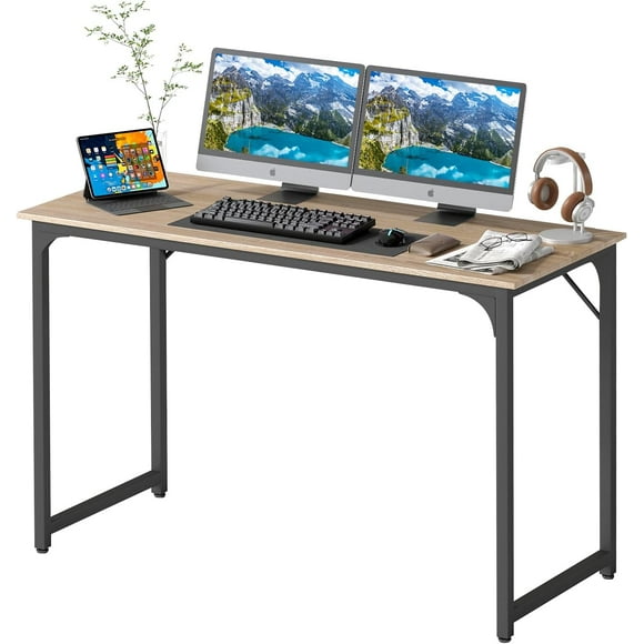 BestOffice Computer Desk, Home Writing Study Table Modern Simple Style PC, Metal Frame for Home Office