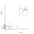 thumbnail image 4 of ANGARA South Sea Cultured Pearl Ring with Diamond Accents in 14K Rose Gold for Women | June Birthstone, Birthday, Anniversary, Jewelry Gift for Women | Pearl Ring, 4 of 8