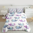 thumbnail image 2 of Homewish Cartoon Animal Axolotl Full Size Comforter Sets,Kawaii Sealife Bedding Comforter Set,Blue Pink Bedding Sets,For Teens,Microfiber Bedroom Decor Reversible,3-Piece, 2 of 8