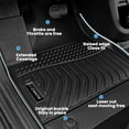 thumbnail image 3 of Auxko All Weather Floor Mats Fit for Toyota Tacoma 2024 2025 Double & Access Cab XtraCab Front Row Only for Automatic include Hybrid and Gas TPE Trunk Liner Tacoma Accessory Odorless Anti-Slip Black, 3 of 6