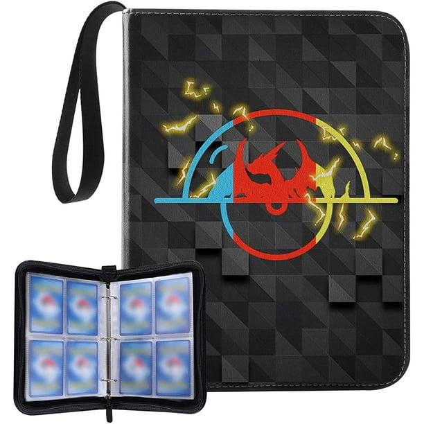 KSCD Classeur à 4 pochettes compatible avec les cartes Pokémon, étui de  rangement portable avec 60 feuilles amovibles pouvant contenir jusqu'à 480  cartes – Album de collection 