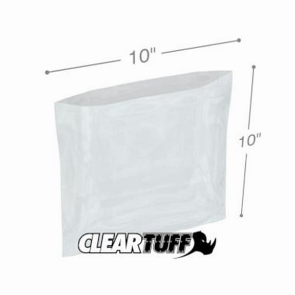 International Plastics PB11010 10 x 10 in. Clear Poly Bags, 0.00125 Gauge - Case of 1000