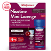 Walgreens Mini Nicotine Polacrilex Lozenge, 4 mg Stop Smoking Aid Cherry Ice81.0EA