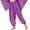 Purple, variant on Women's Sequins Harem Pants Belly Dance Performance Pants Chiffon Sparkle Wide Leg Dance Trousers Casual Party Bottoms,Hot Pink,One Size