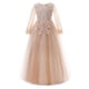 thumbnail image 4 of Vestido de princesa para niñas, de hilo hinchado, para otoño e invierno, de manga larga, estilo infantil, vestido de disfraz, 4 of 5