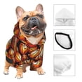 thumbnail image 3 of Fotbe Vintage Basketball Sudadera con Estampado para Perros Pequeños – Suéter con Capucha para Mascotas, Tela Suave de Forro Polar con Bolsillo-Small, 3 of 7