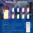 thumbnail image 3 of Solar Table Lamp Outdoor Lantern 2 in 1 Rechargeable Battery Operated Portable LED Cordless Lights with Remote 8 Colors, Waterproof IP44 for Patio Camping Outside/Indoor, 3 of 5