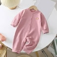 thumbnail image 3 of Favoffer Fall Winter Baby Velvet Romper Striped Seamless Onesie Warm Pajamas Girl bodysuit Casual Daily Sleep Home Infant 3-24M, 3 of 9